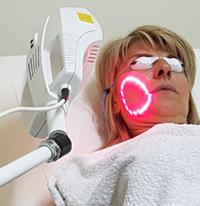 Laser therapy Irradiation of the cheek