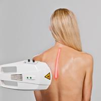 Laser therapy irradiation of the spine